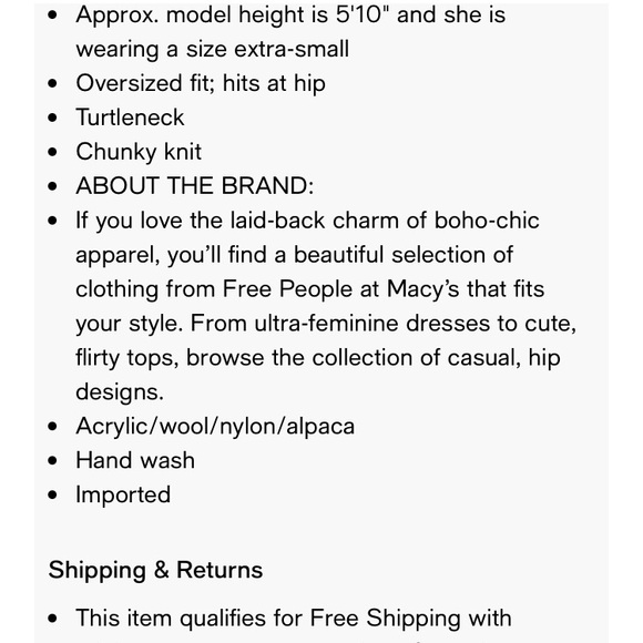 New w Tag: Free People Fluffy Fox Sweater. Size Large - Picture 14 of 15